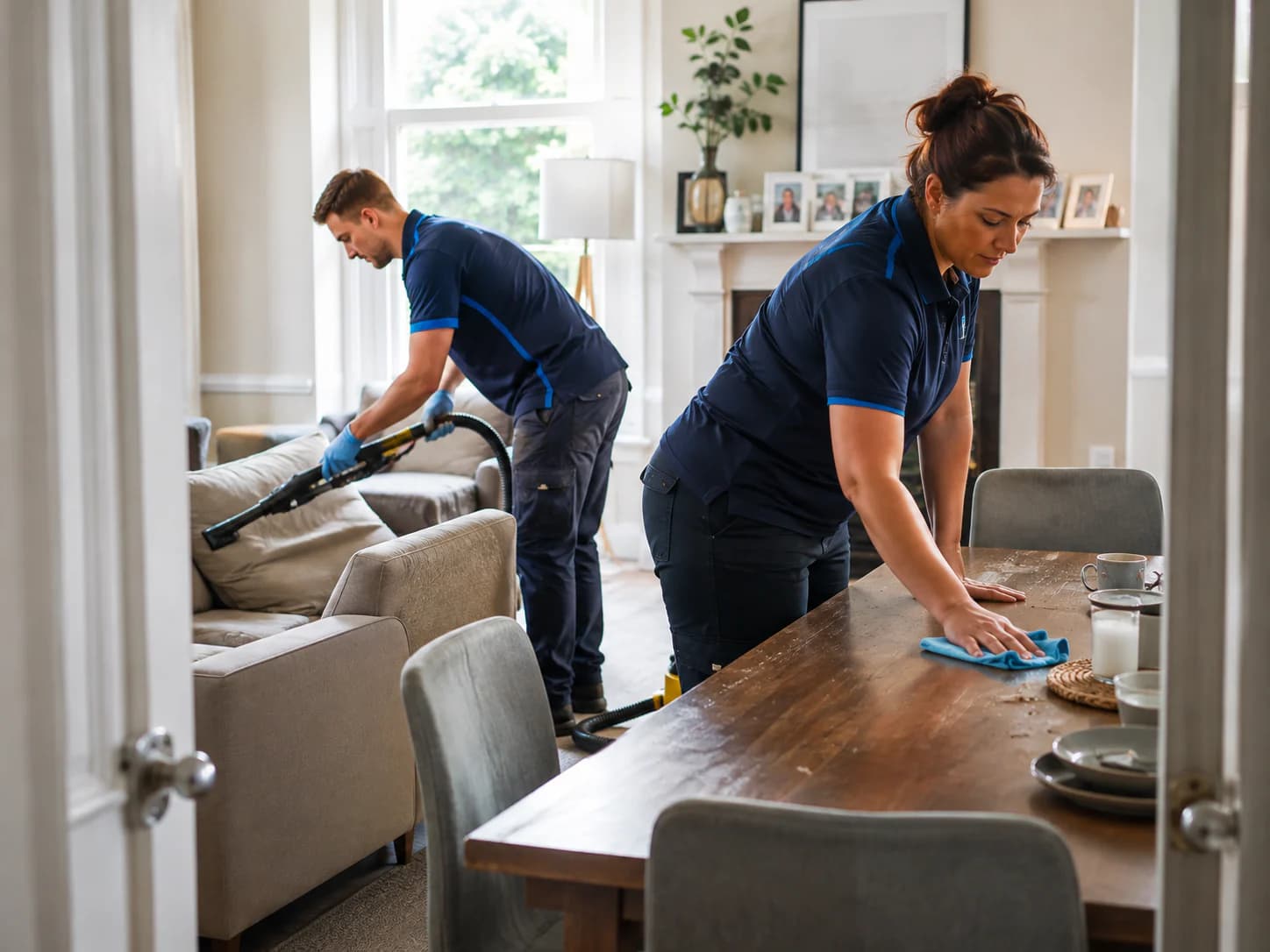 FBA Sparkle cleaners carrying out end of tenancy cleaning at a client property