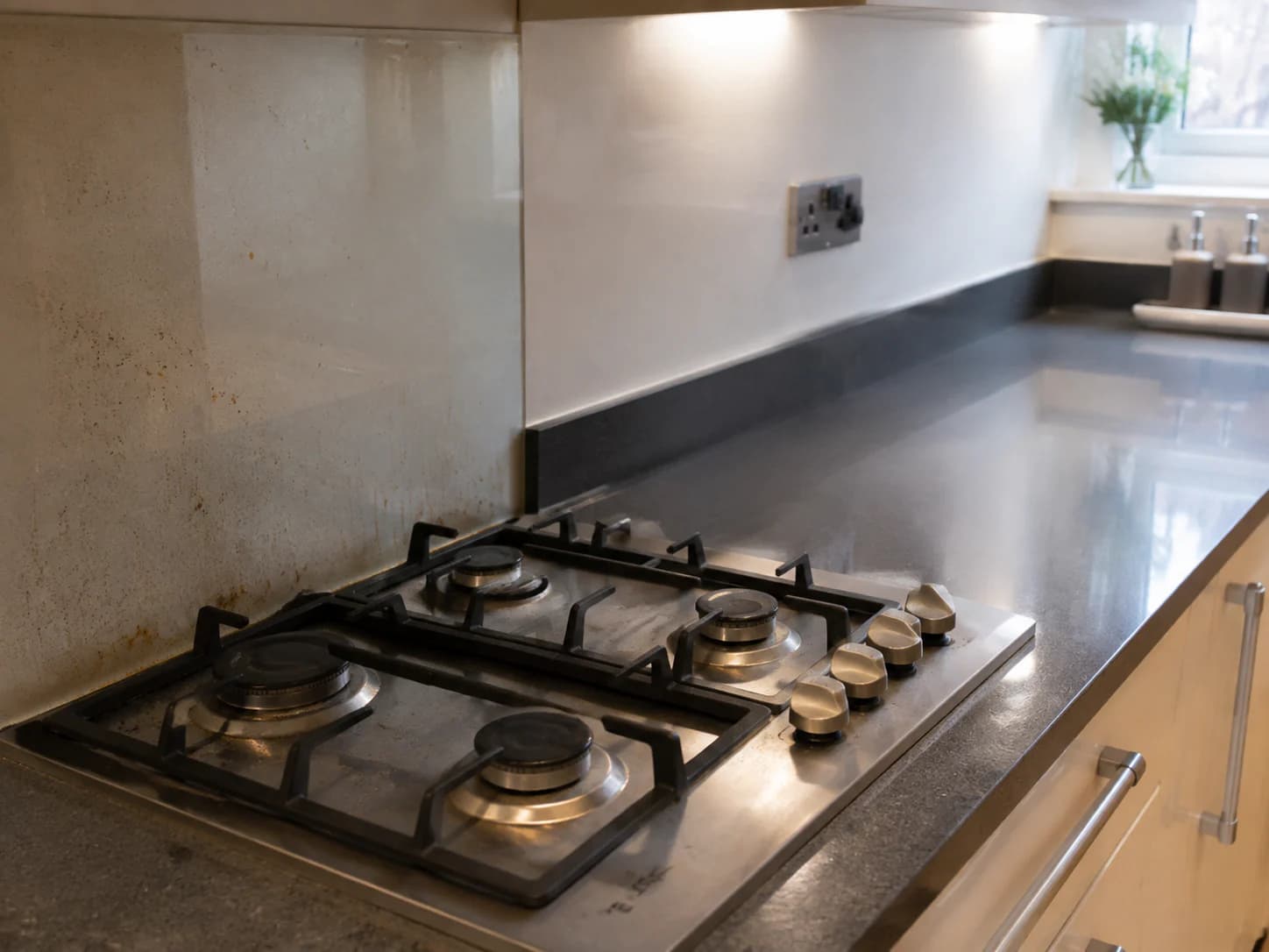 Kitchen before and after a deep clean
